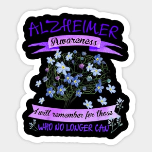 FORGET ME NOT WHO NO LONGER CAN MOM DAD ALZHEIMER AWARENESS Gift Sticker